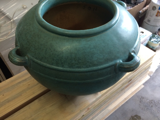 Glazed Gladding McBean Urn After Repair